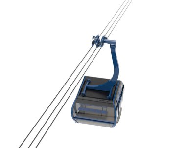 3 d rendering of Cableway on white background