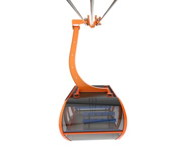 3 d rendering of Cableway on white background