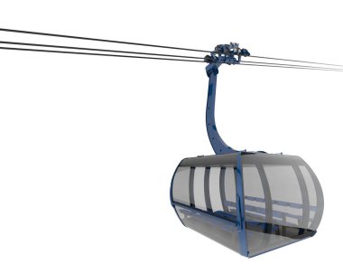 3 d rendering of Cableway on white background