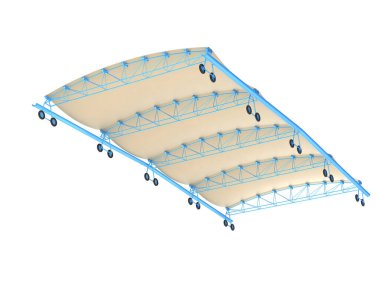 3 d render of canopy isolated on a white background 