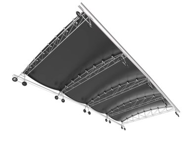 3 d render of canopy isolated on a white background 