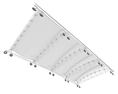 3 d render of canopy isolated on a white background 