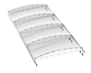 3 d render of canopy isolated on a white background 