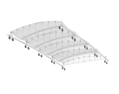 3 d render of canopy isolated on a white background 