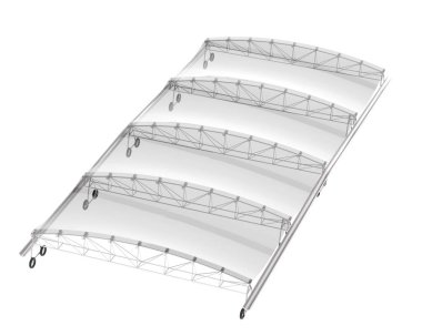 3 d render of canopy isolated on a white background 