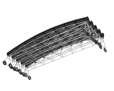 3 d render of canopy isolated on a white background 