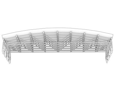 3 d render of canopy isolated on a white background 