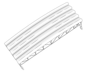 3 d render of canopy isolated on a white background 