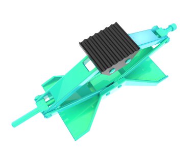 Araba hırsızı izole edildi. 3d görüntüleme - illüstrasyon