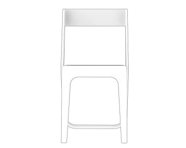 3d render illustration of chair