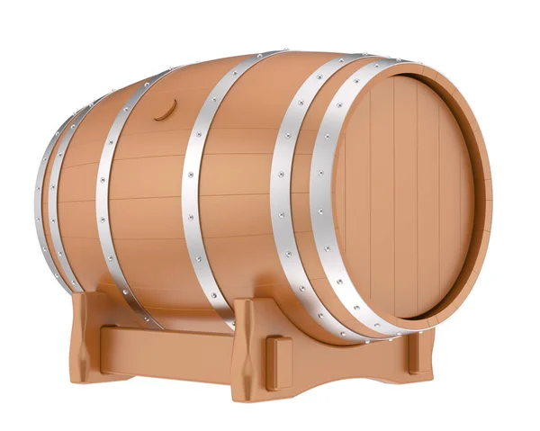 Barrel Terisolasi Dengan Latar Belakang Putih Ringkasan Ilustrasi — Stok Foto