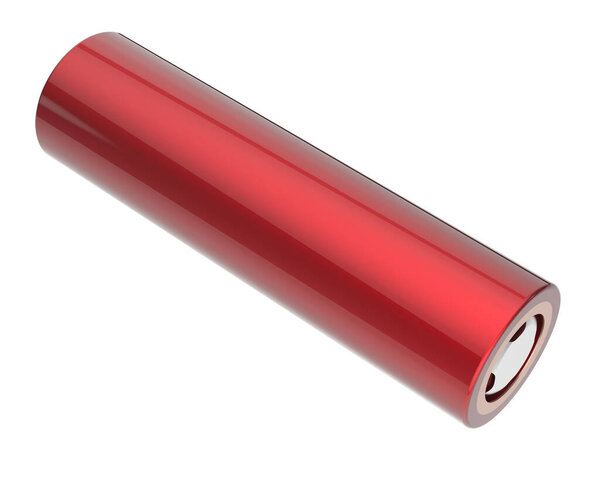 батарея на белом фоне. вид сверху. пространство для текста