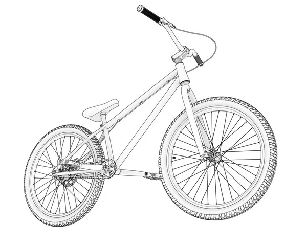 BMX bicycle isolated on white background