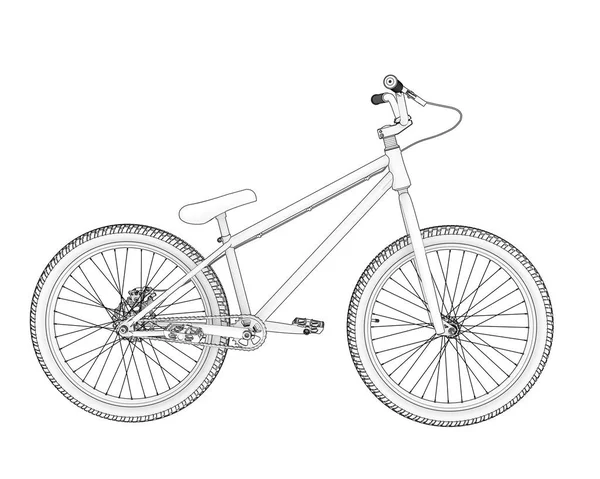 BMX bicycle isolated on white background