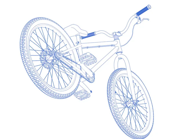 BMX bicycle isolated on white background