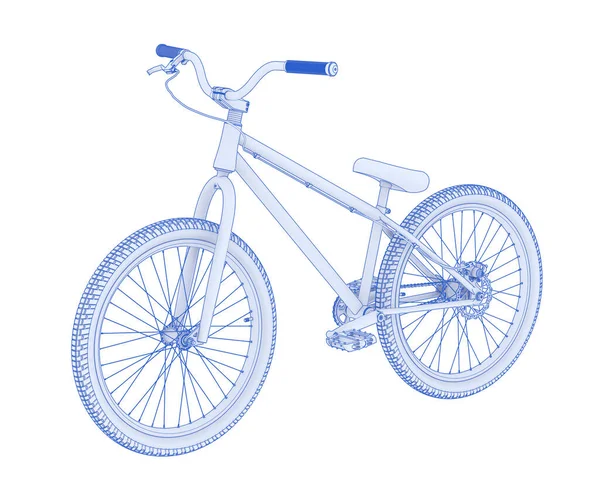 BMX bicycle isolated on white background