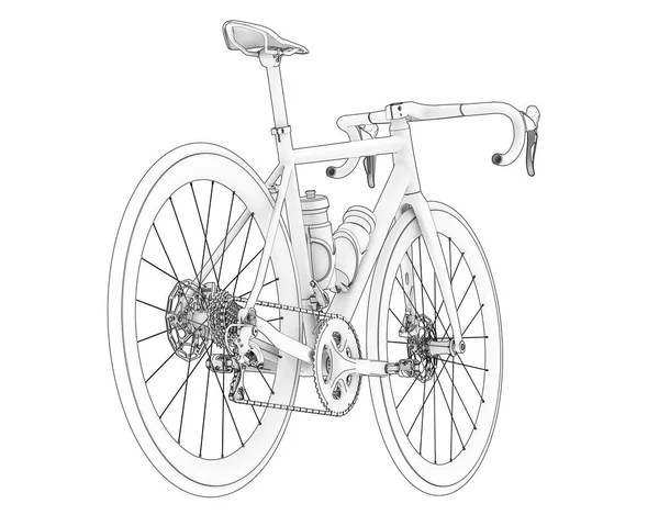 Black and white illustration of bicycle