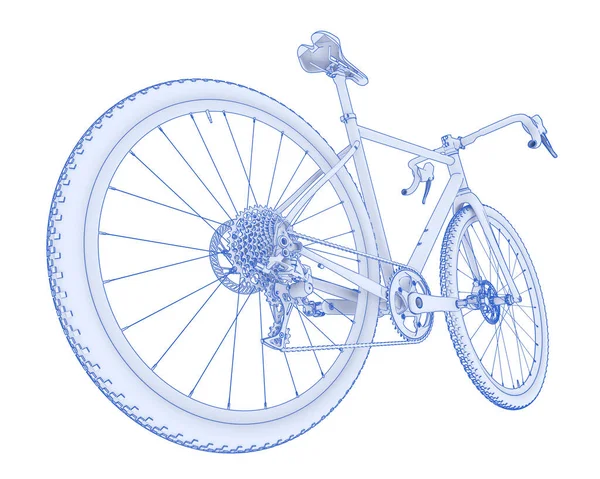 Black and white illustration of bicycle