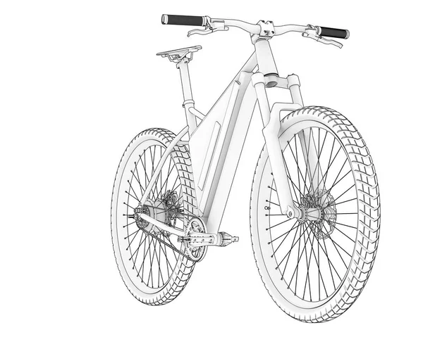 Black and white illustration of bicycle