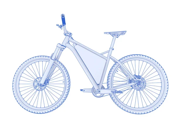 Black and white illustration of bicycle