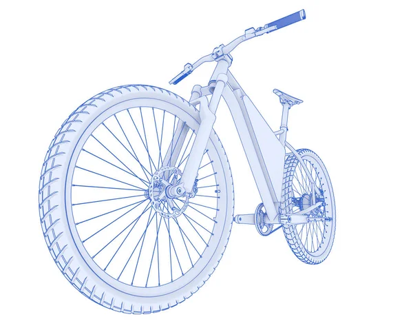 Black and white illustration of bicycle