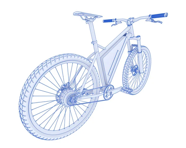 Black and white illustration of bicycle