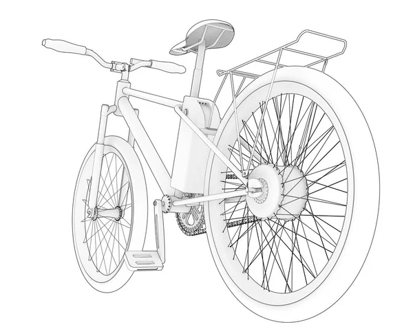 Black and white illustration of bicycle