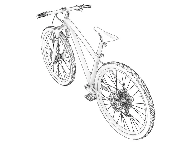 Black and white illustration of bicycle