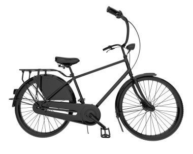 Black and white illustration of classic bike