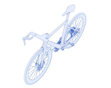 Black and white illustration of classic bike