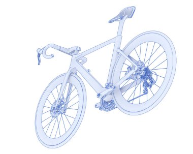Black and white illustration of classic bike