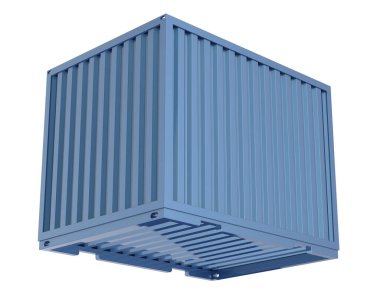 metal container on white background. 3d illustration.