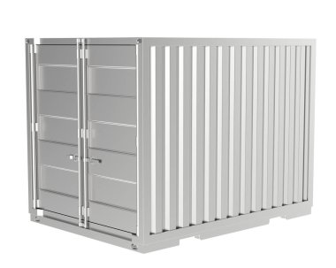 metal container on white background. 3d illustration.