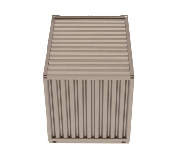 metal container on white background. 3d illustration.