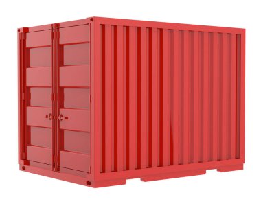 metal container on white background. 3d illustration.