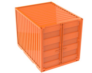 metal container on white background. 3d illustration.