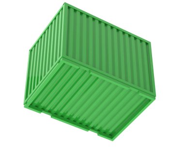 metal container on white background. 3d illustration.