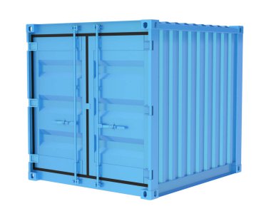 metal container on white background. 3d illustration.