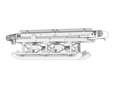 Conveyor belt 3d illustration