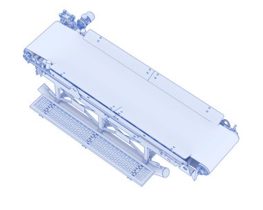Conveyor belt 3d illustration