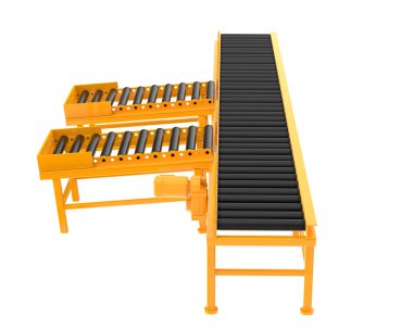 Conveyor belt 3d illustration