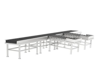 Conveyor belt 3d illustration
