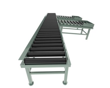 Conveyor belt 3d illustration