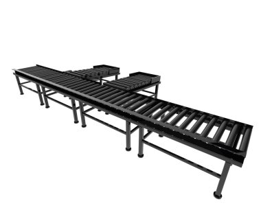 Conveyor belt 3d illustration