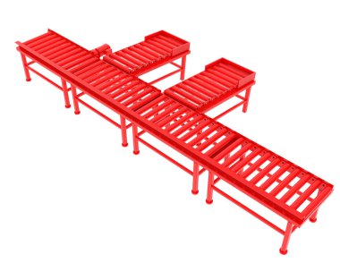 Conveyor belt 3d illustration