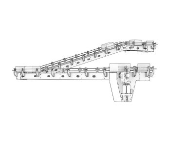 Conveyor belt 3d illustration
