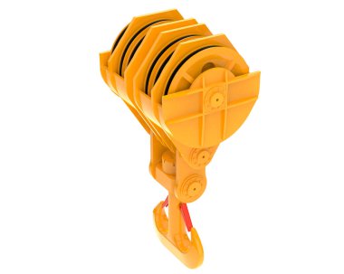 Crane hook 3d illustration