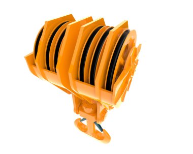 Crane hook 3d illustration
