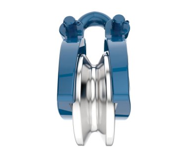 Crane wheel 3d illustration