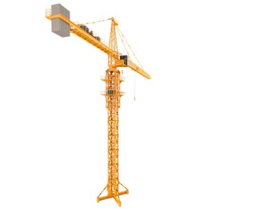 construction crane 3d illustration 